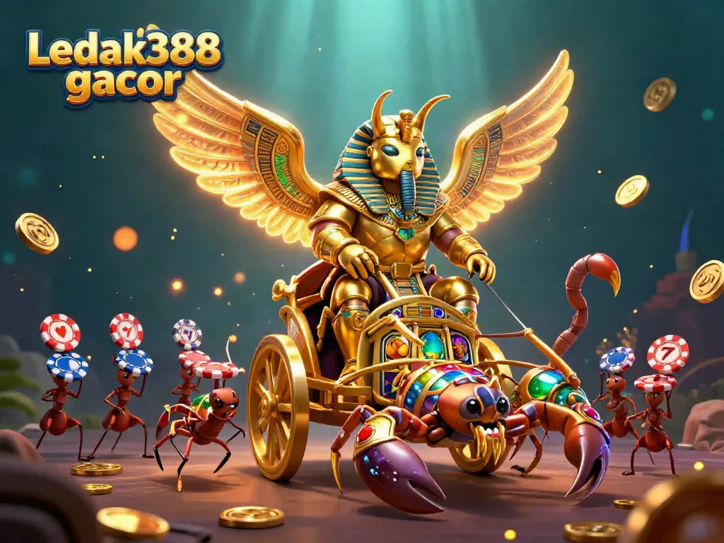Experience thrilling gameplay with Ledak388 gacor, featuring vibrant slot machines and dynamic characters, perfect for any gambling enthusiast.
