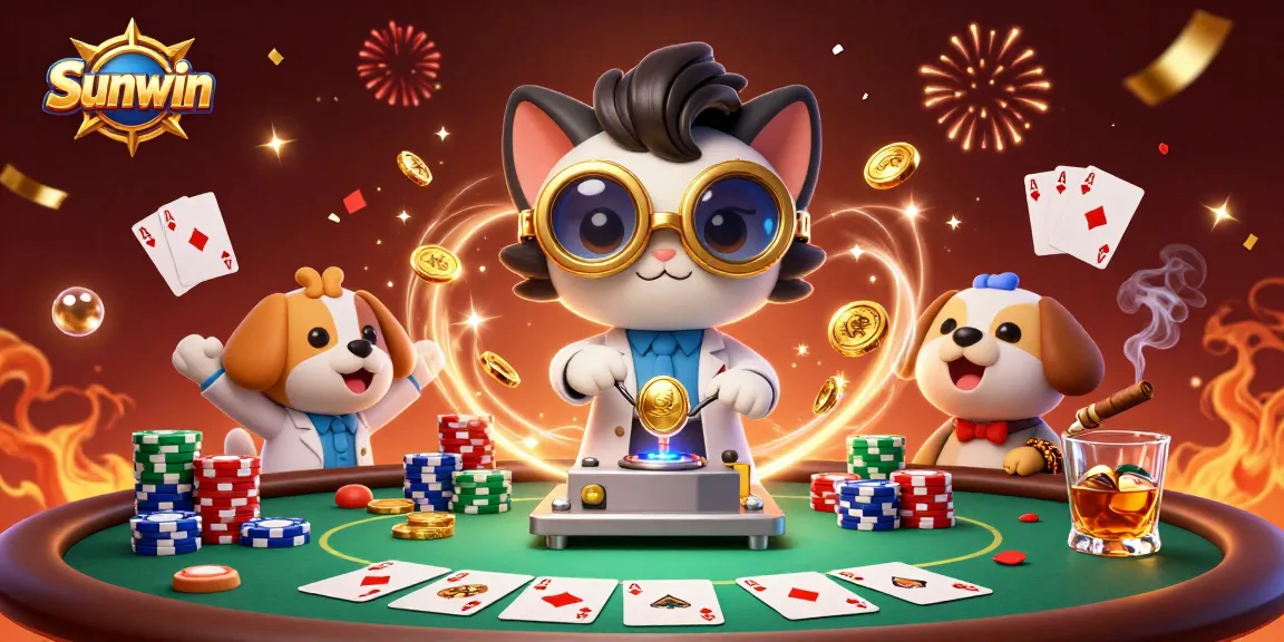 Experience thrilling gameplay with Sunwin's immersive casino atmosphere featuring animated characters.