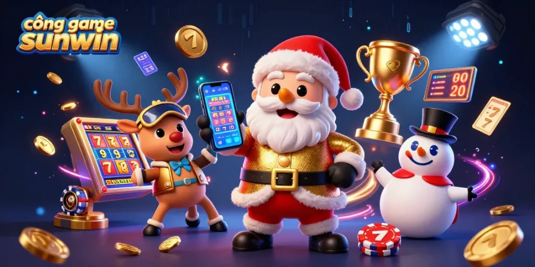 Experience winning excitement at cổng game sunwin with dynamic slot action and festive characters.